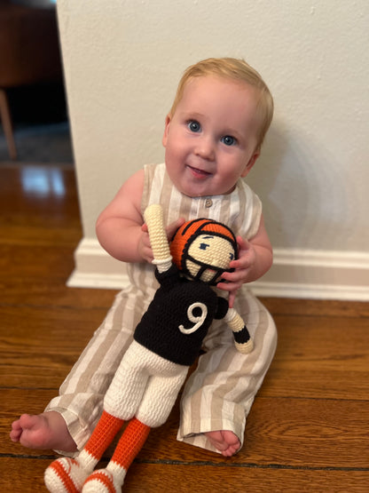 doll football helmet 9 Cincinnati Football Crocheted Doll